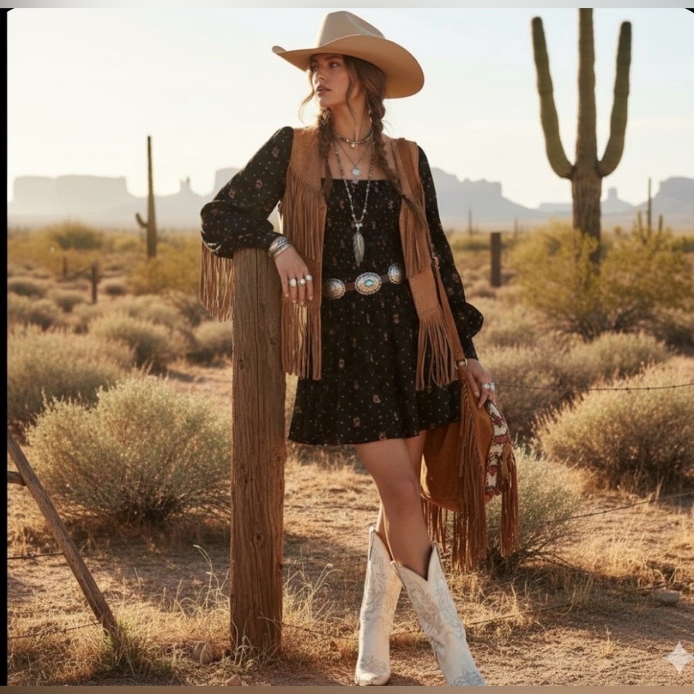 FREE PEOPLE Sz L TWO FACES LONG SLEEVE ROUCHED DRESS FLORAL BLACK COMBO